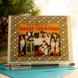 Funny Cat Lady Christmas Greeting Card - Sunshine and Ravioli
