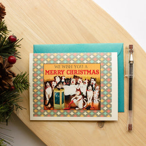 Funny Cat Lady Christmas Greeting Card - Sunshine and Ravioli