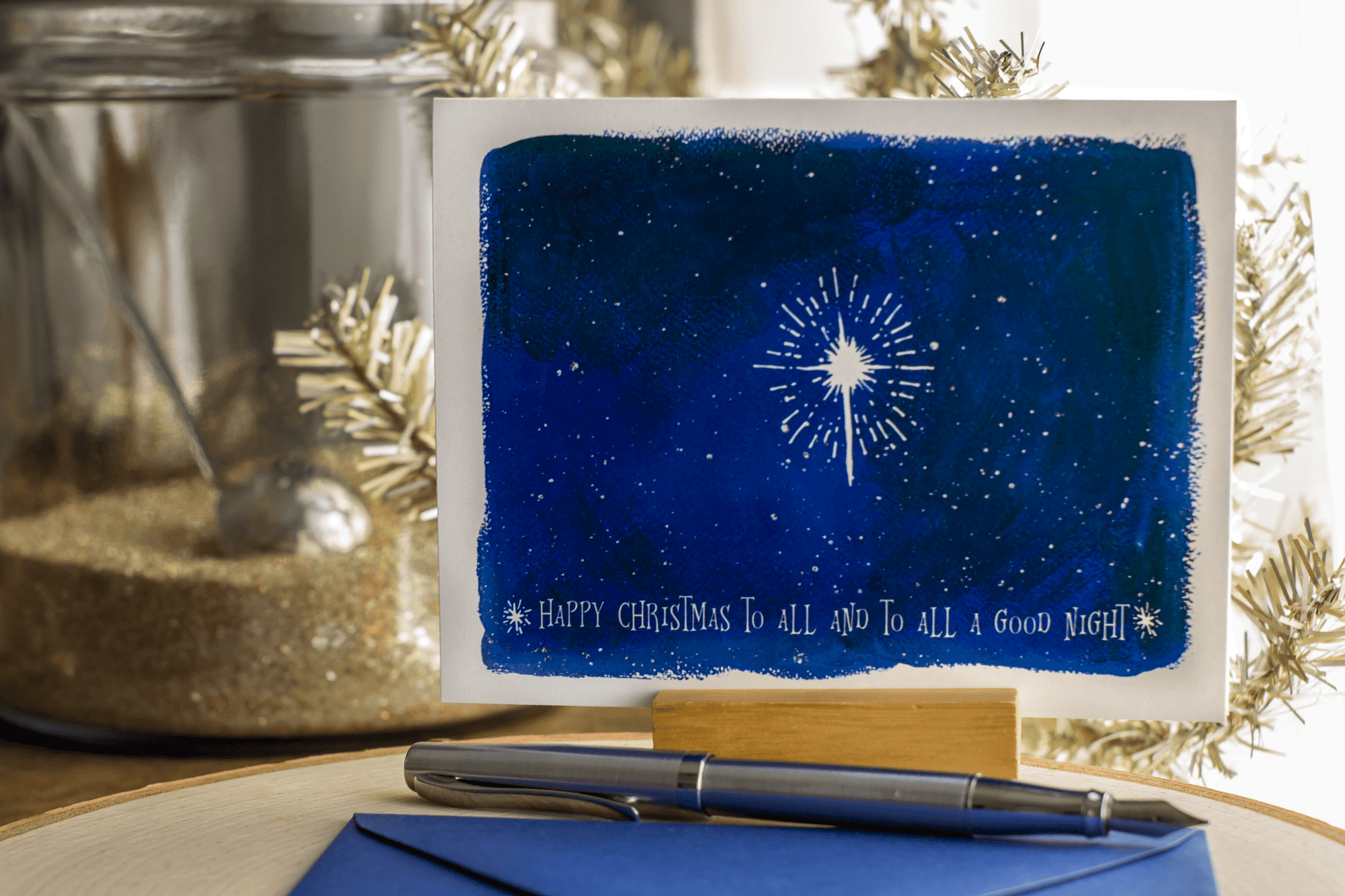 Christmas Card Boxed Set, Happy Christmas Holiday Greeting Card - Sunshine and Ravioli
