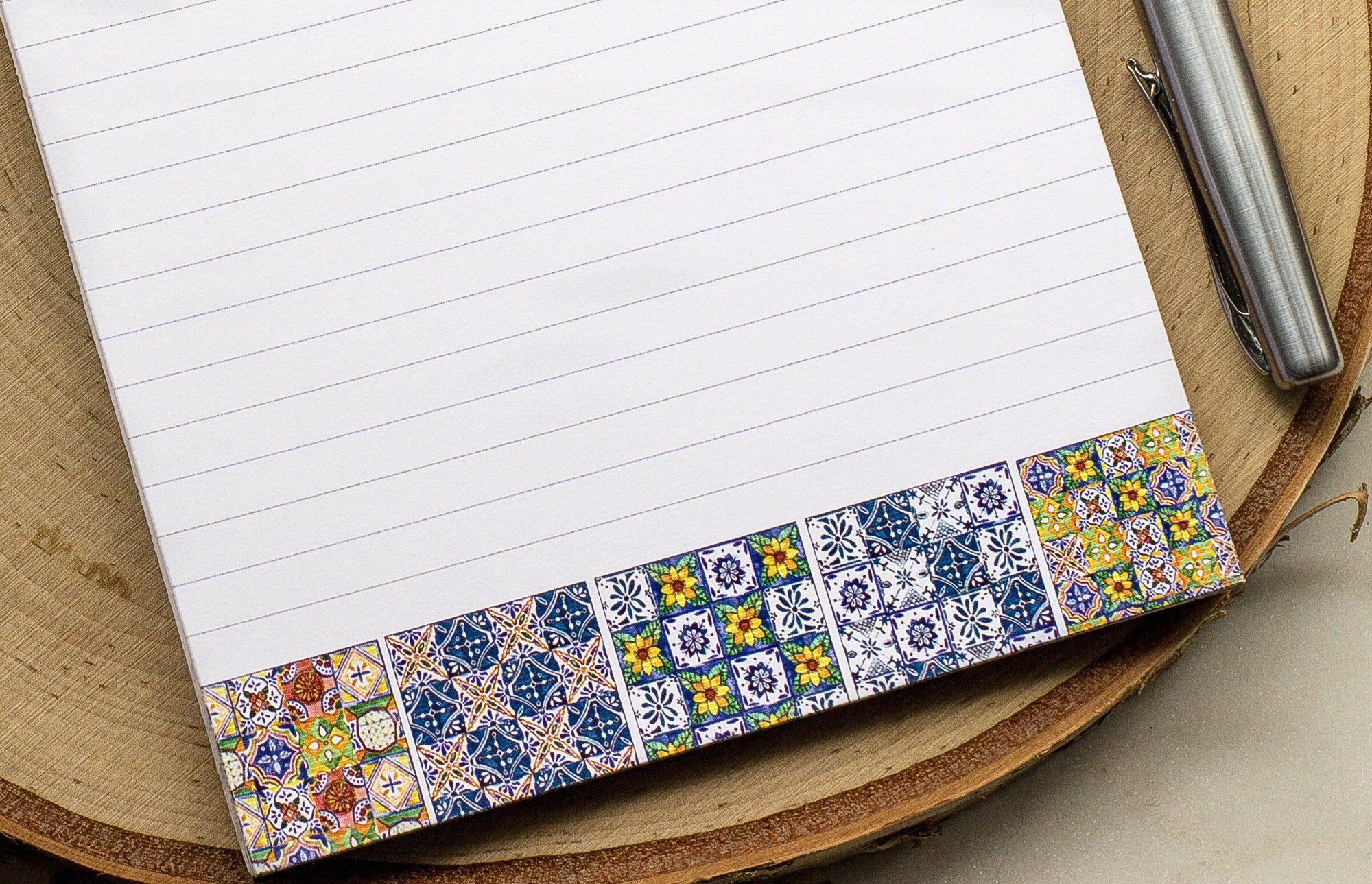 Pesonalized To Do List Notepad - Mexican Tile Notepad - Custom Lined Note Pad - Customized Gift - Gift for Teacher