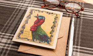 Funny Thanksgiving Card - Humorous Turkey Greeting Card - Harvest  Note Card - Thanksgiving Greeting - Rustic Thanksgiving Cards