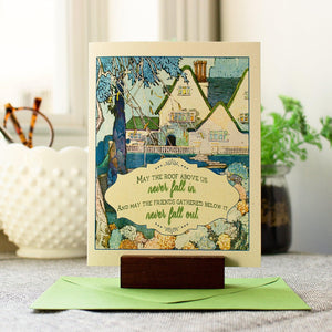 St. Patrick's Day Card - Irish House Blessing Card - St Patricks Day Greeting for New Home -  Housewarming Friendship Card - First Home Gift