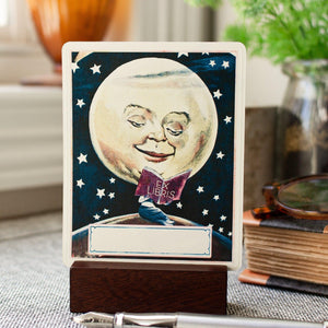Personalized Bookplate Stickers - Reading Moon Celestial Book Plates - Custom Reading Gift for Star Gazers - Bookish Gift
