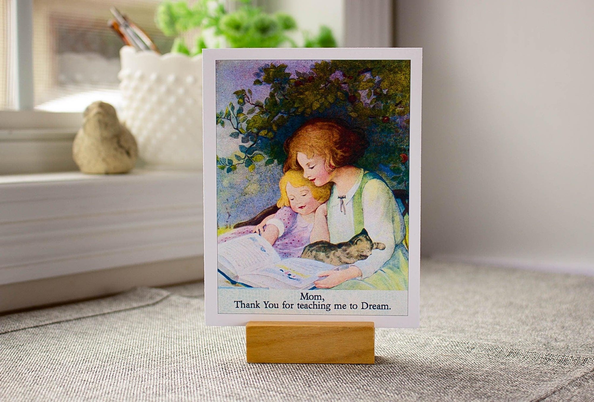 Mother's Day Card from Daughter - Thank You Card for Mom - Thanks for Teaching Me to Dream - Card for Mother's Day - Bookish Mothers Day