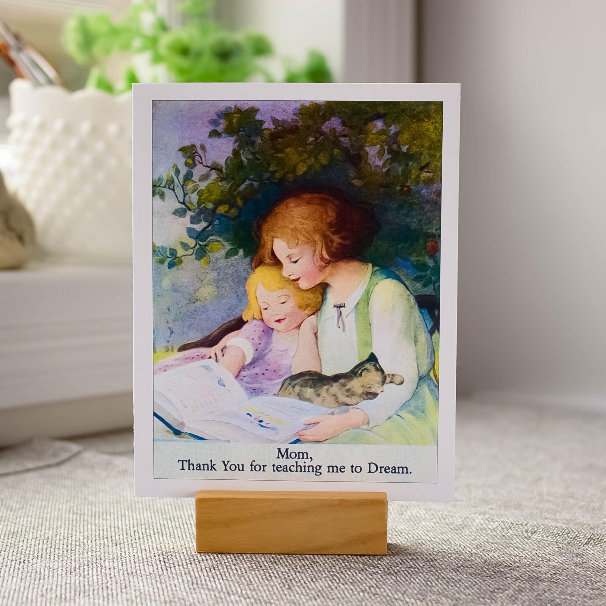 Mother's Day Card from Daughter - Thank You Card for Mom - Thanks for Teaching Me to Dream - Card for Mother's Day - Bookish Mothers Day