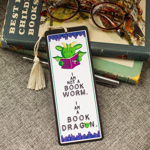 Dragon Bookmark for Kids - I Am a Book Dragon Book Mark -  Bookish Gift for Children -  Reading Gift for Grandchild - Personalized Bookmark