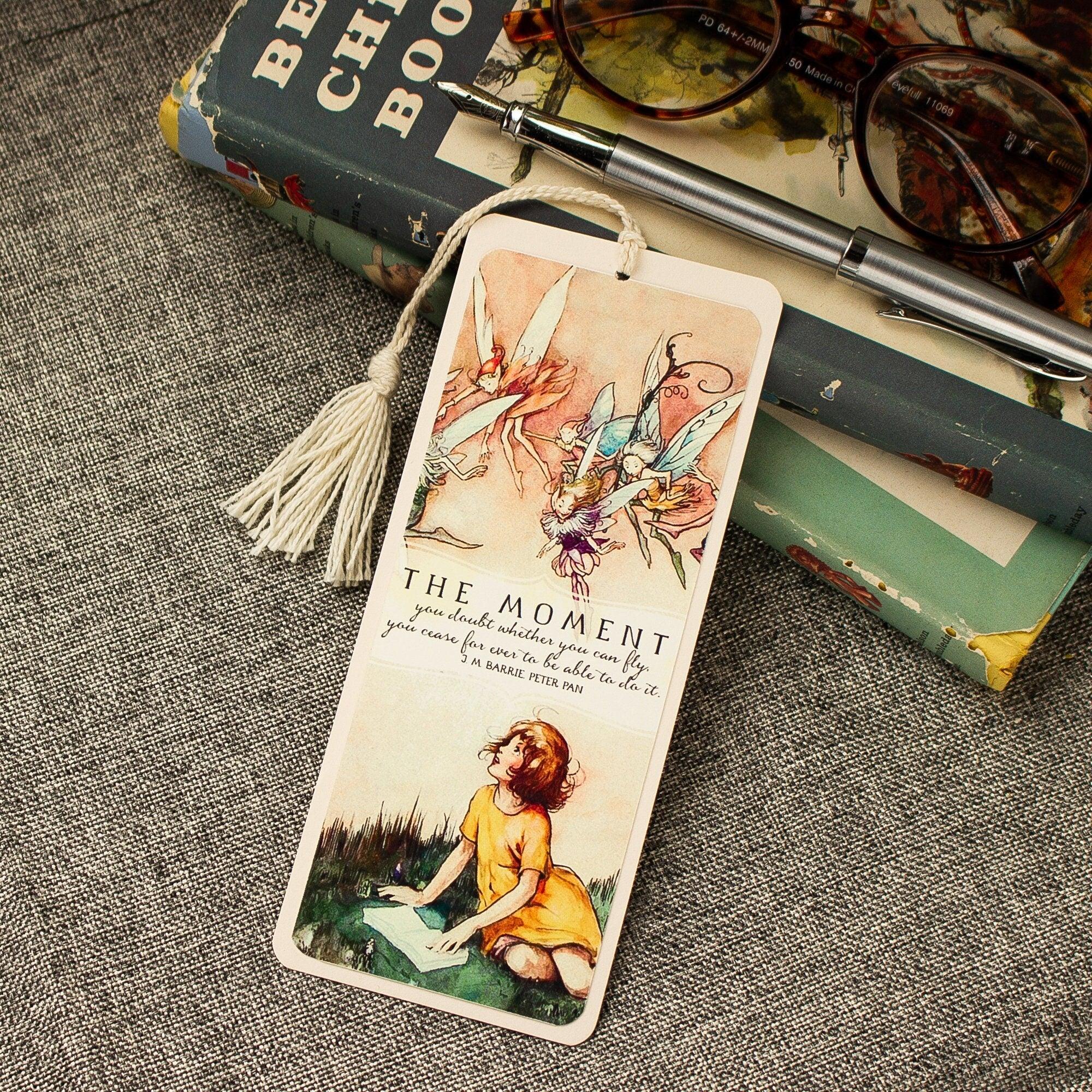 Fairy Bookmark for Kids - Peter Pan Quote Book Mark -  Bookish Gift for Children -  Reading Gift for Granddaughter - J.M. Barrie