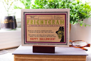 Scary Witch Halloween Card - Halloween Frightgram - Happy Halloween - Nostalgic Halloween Card