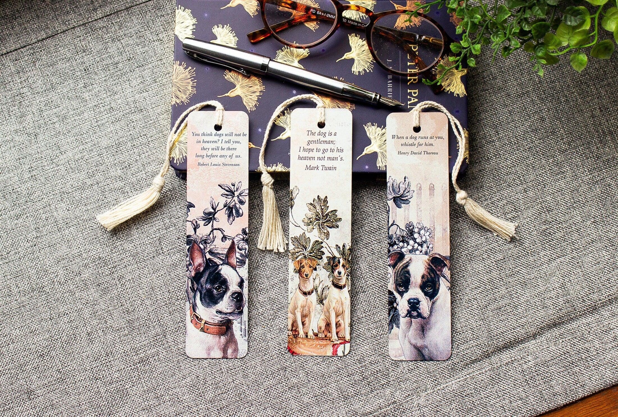 Dog Bookmark Set , Metal Bookmark ,  Bookish Gift ,  Book Club Gift , Set of 3 Handmade Book Marks , Gift for Dog Lovers