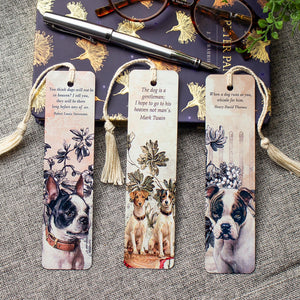 Dog Bookmark Set , Metal Bookmark ,  Bookish Gift ,  Book Club Gift , Set of 3 Handmade Book Marks , Gift for Dog Lovers