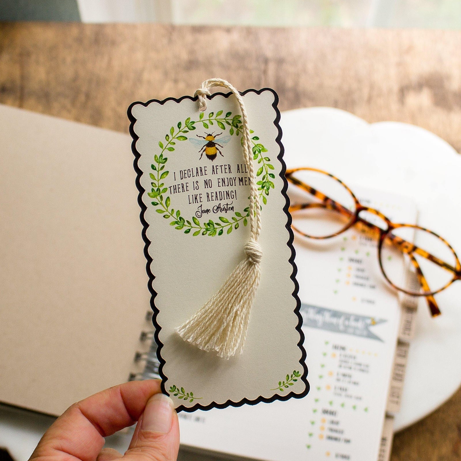 Jane Austen Bumblebee Bookmark - Sunshine and Ravioli