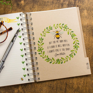 Jane Austen Bumblebee Reading Journal - Sunshine and Ravioli