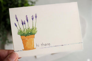 Lavender Hello Notecards - Sunshine and Ravioli