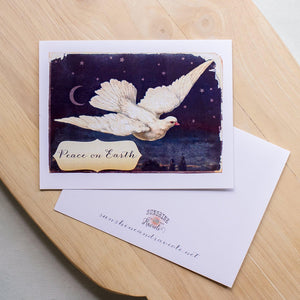 Peace on Earth Dove Holiday Greeting Card - Sunshine and Ravioli