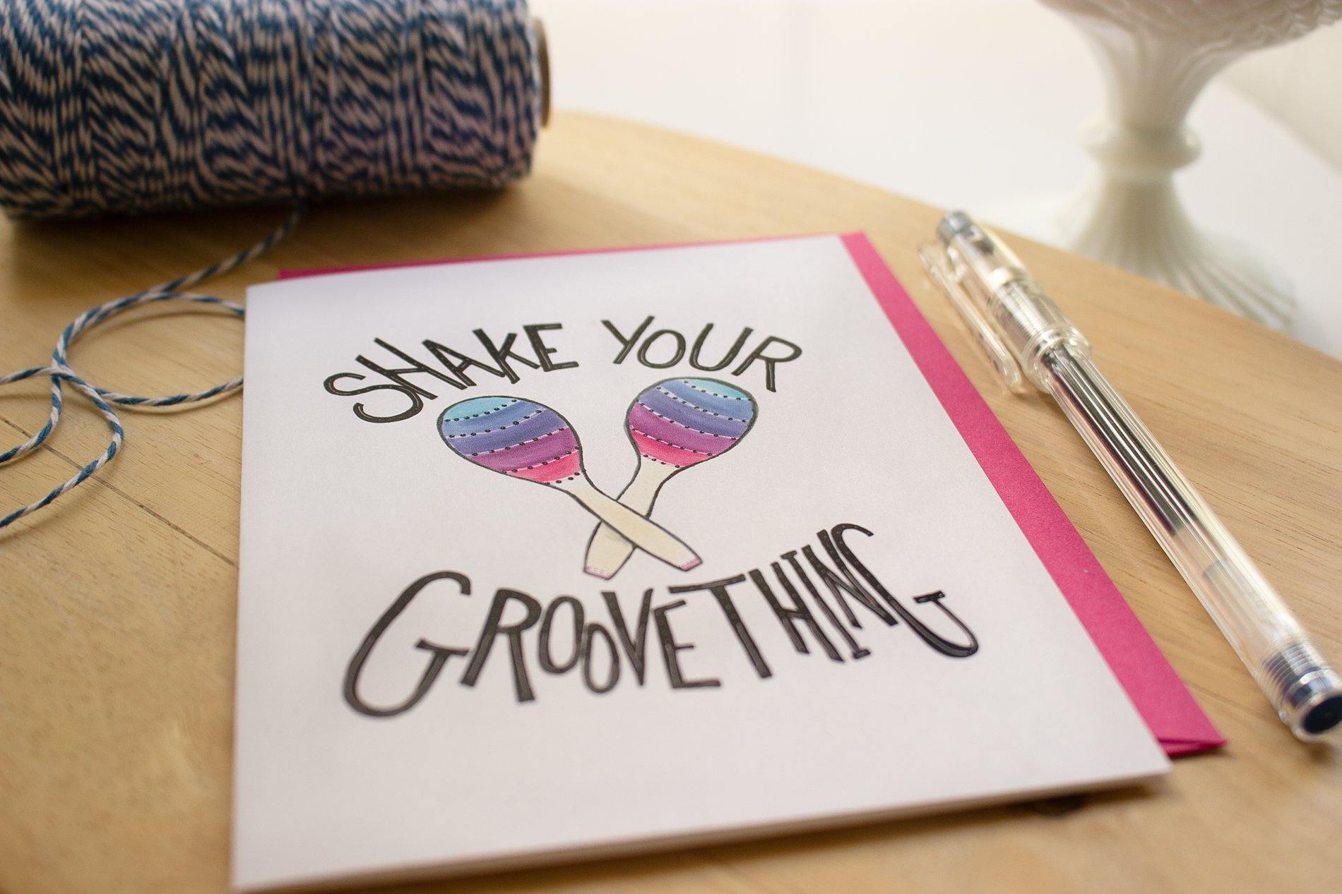 Shake Your Groove Thing Card - Sunshine and Ravioli