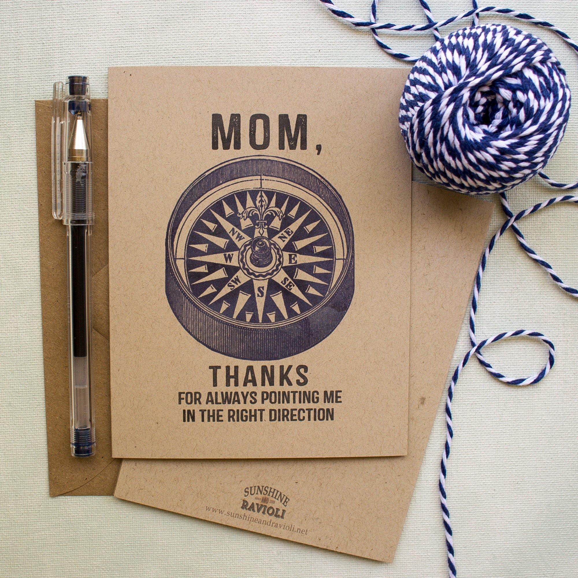 Thanks Mom - Mother's Day Card - Sunshine and Ravioli