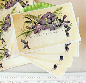 violet bookplates - set of 10 - Sunshine and Ravioli
